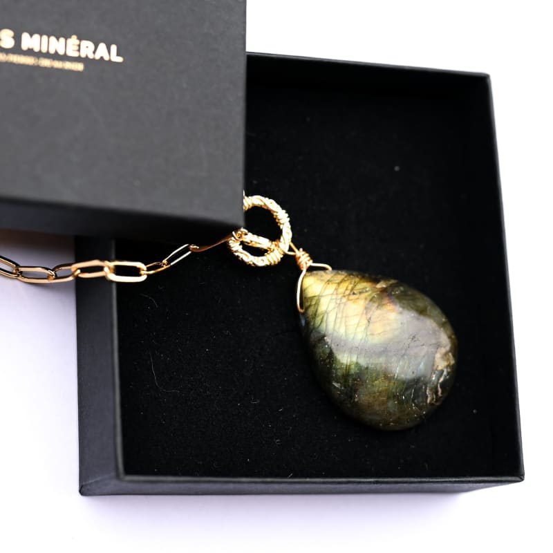 Pendentif Labradorite Goutte | Univers Minéral