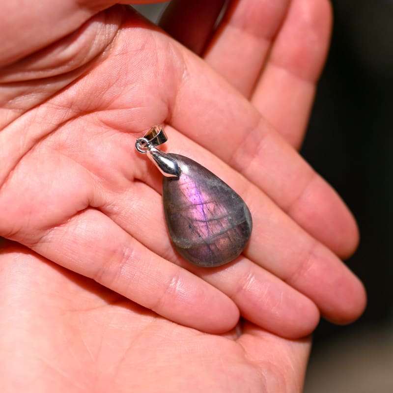 Pendentif labradorite violette | Univers Minéral