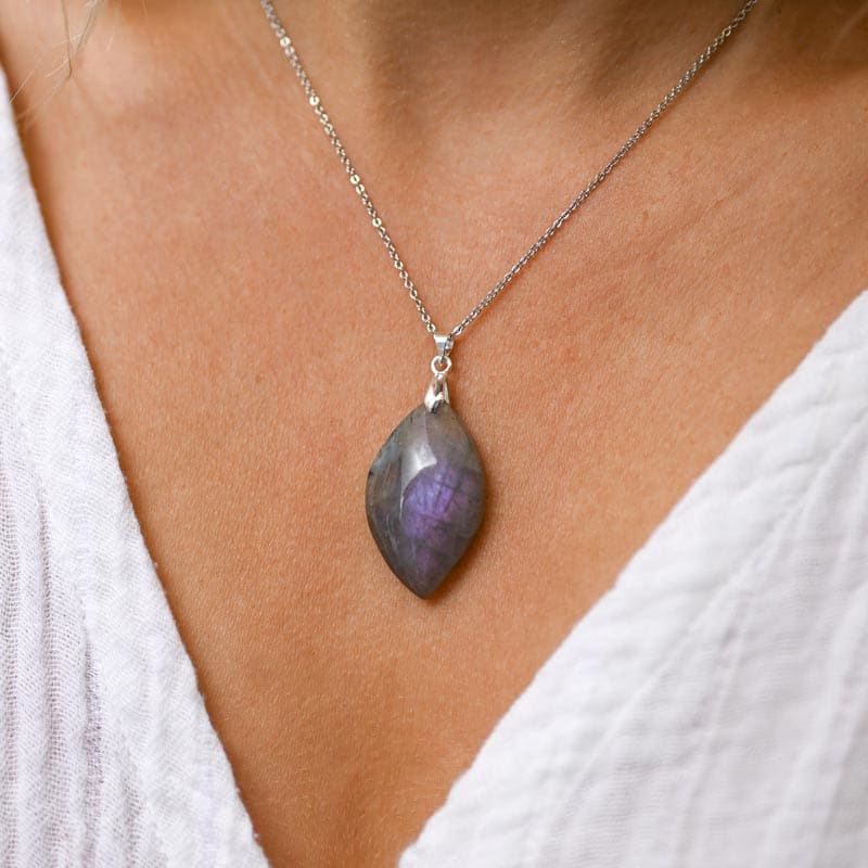 Pendentif labradorite violette