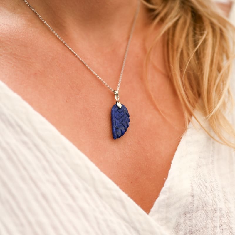 Pendentif Lapis Lazuli Aile d’ange | Univers Minéral