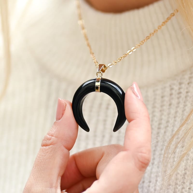 Pendentif Onyx lune | Univers Minéral