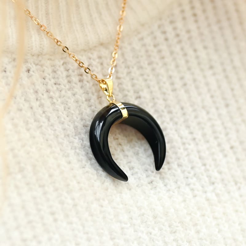 Pendentif Onyx lune | Univers Minéral