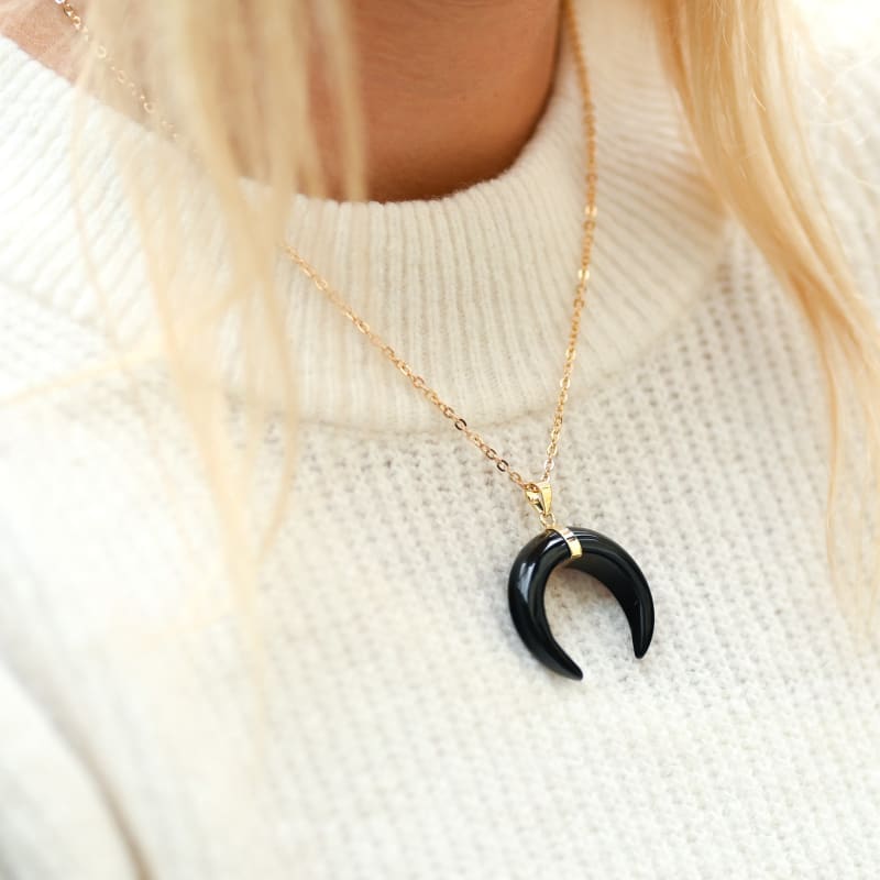 Pendentif Onyx lune | Univers Minéral