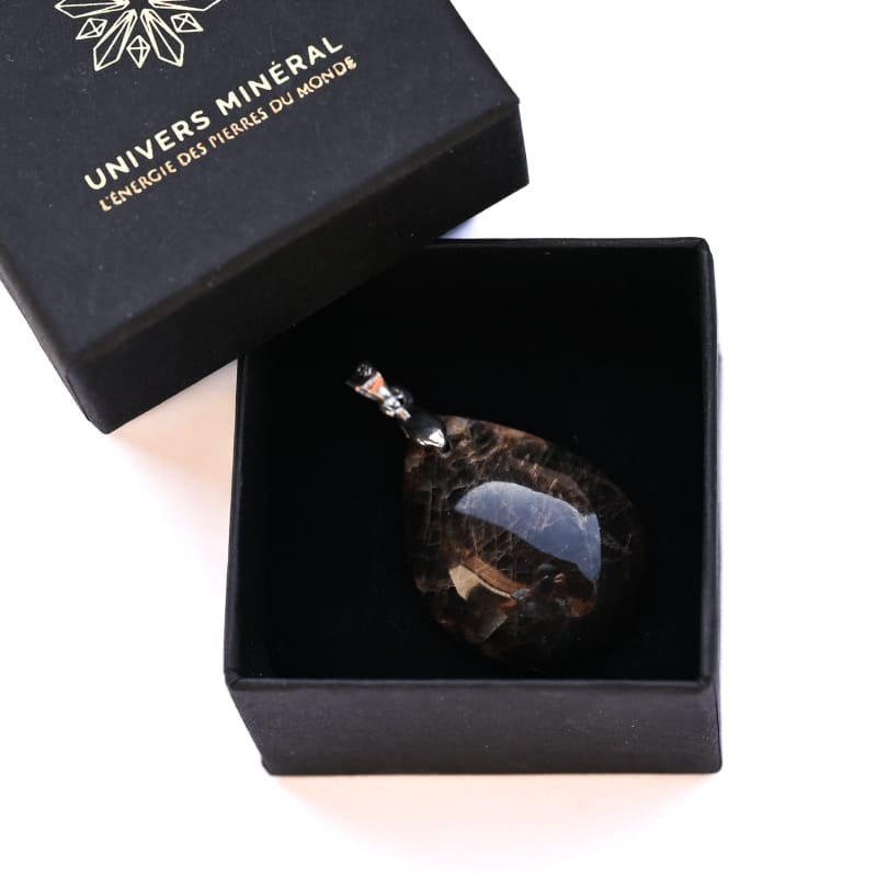 Pendentif Pierre de Lune Noire | Univers Minéral