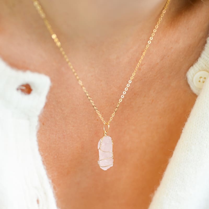 Pendentif Quartz Rose brut | universmineral