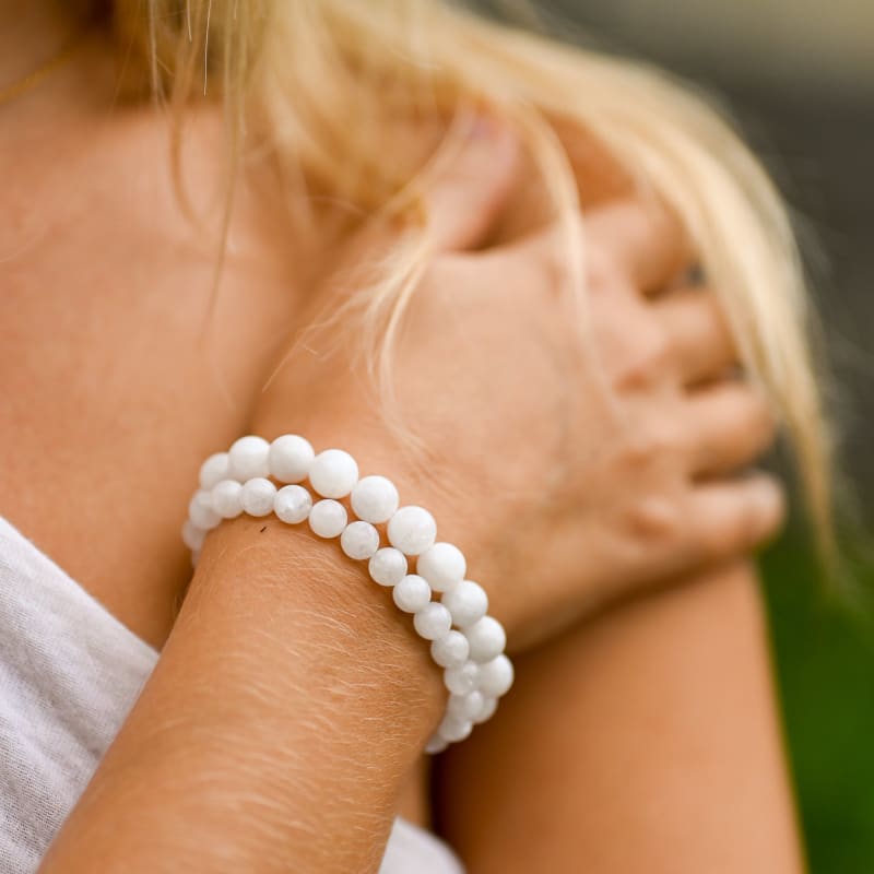Bracelet Pierre de Lune 6mm | Univers Minéral
