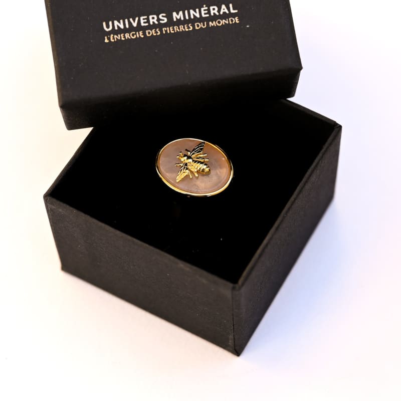 Quartz rose bague Abeilles | Univers Minéral